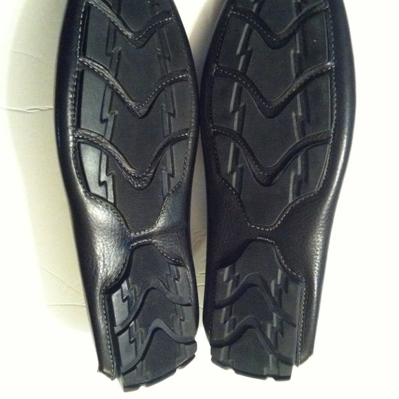 1901 MENS NEW BLACK LEATHER SLIP-ON LOAFERS SIZE: 10M main image 6
